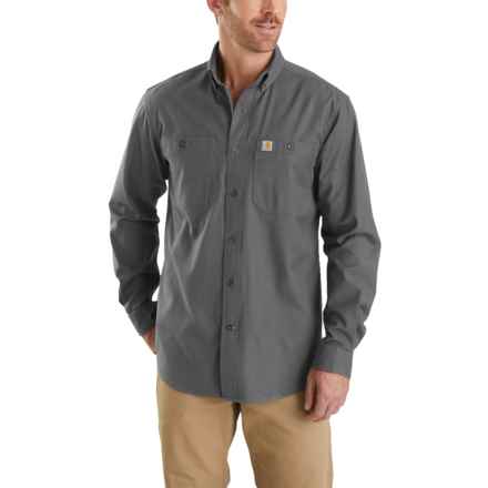 Carhartt 103554 Rugged Flex® Rigby Work Shirt - Factory Seconds, Long Sleeve in Gravel