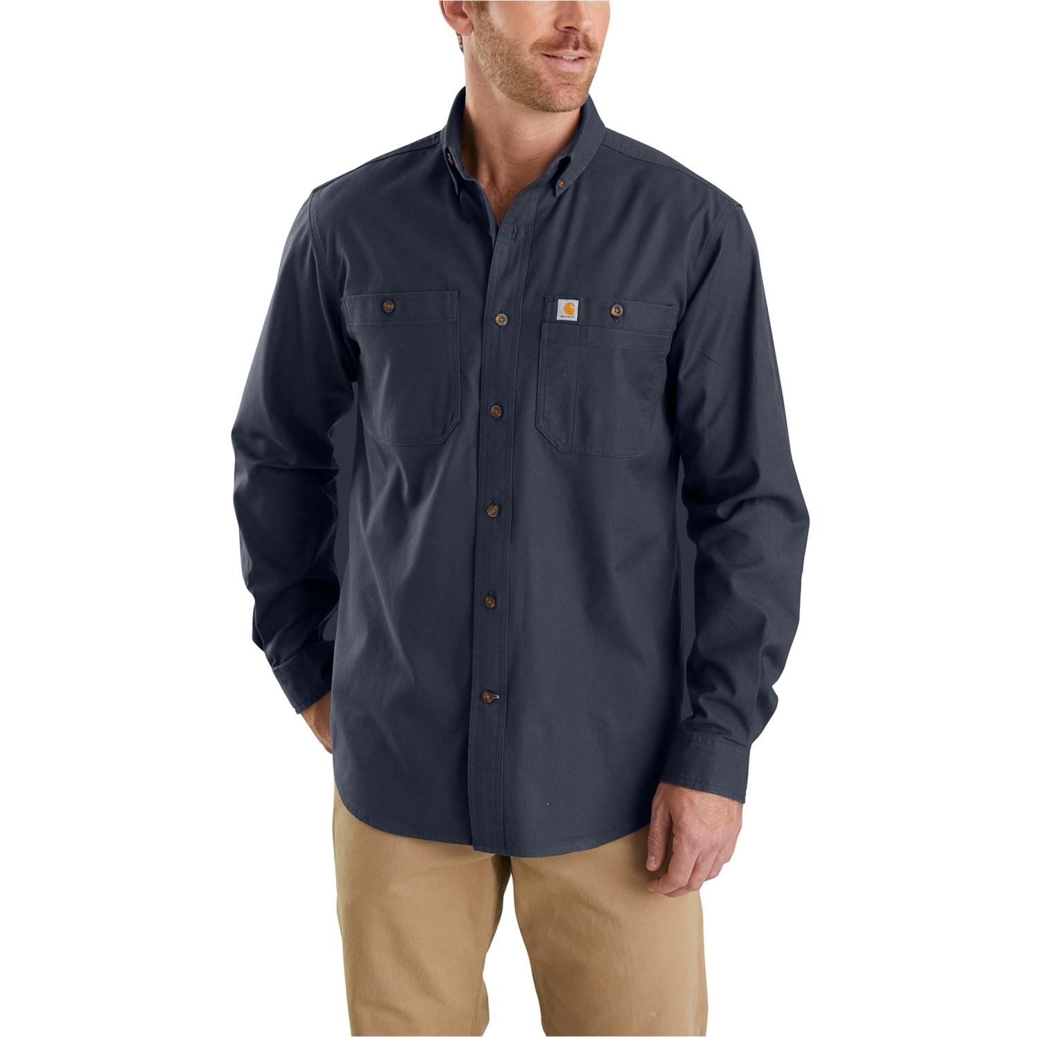 carhartt rugged flex rigby long sleeve work shirt