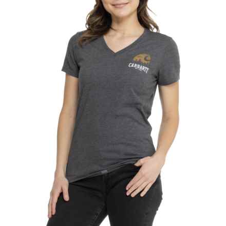 Carhartt 103588 Lockhart Outdoor Graphic T-Shirt - V-Neck, Short Sleeve, Factory Seconds in Carbon Heather Nep