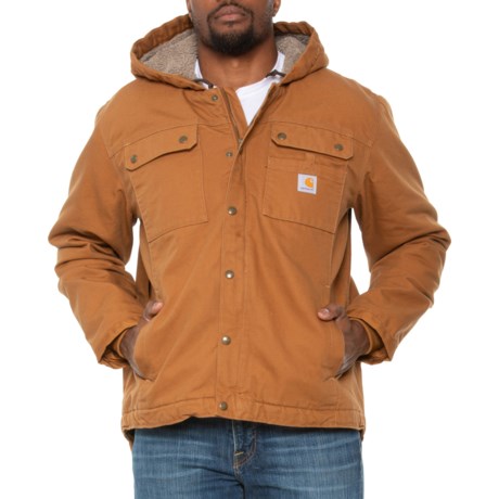 Carhartt 103826 Relaxed Fit Washed Duck Utility Jacket - Sherpa
