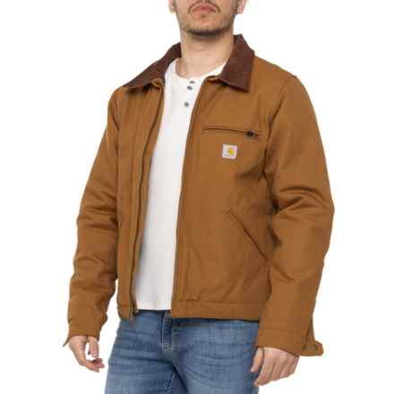 Carhartt 103828 Washed Duck Detroit Jacket - Blanket Lined, Factory Seconds in Carhartt Brown