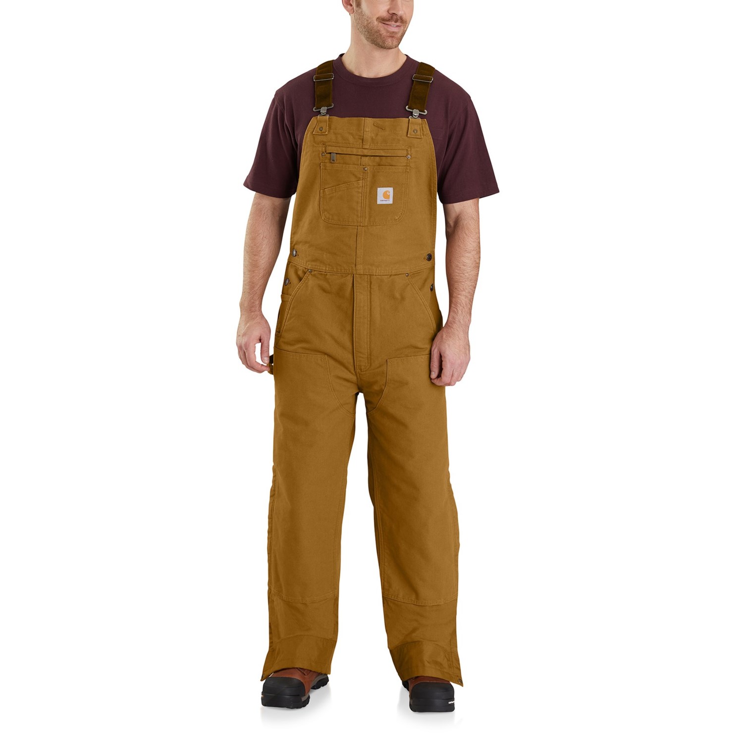 Carhartt 104031 Big and Tall Washed Duck Bib Overalls - Quilt Lined, Insulated, Factory Seconds