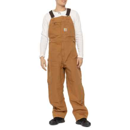 Carhartt 104031 Quilt-Lined Washed Duck Bib Overalls - Insulated, Factory Seconds in Carhartt Brown