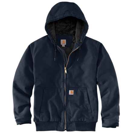 Carhartt 104050 Big and Tall Flannel-Lined Sandstone Active Jacket - Insulated, Factory Seconds in Navy