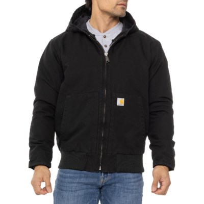 Carhartt アクティブジャケット 104050 ブラック M Carhartt 104050 Washed Duck Quilt-Lined Active Jacket