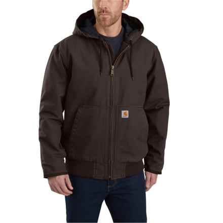 Carhartt 104050 Washed Duck Quilt-Lined Active Jacket - Insulated, Factory Seconds in Dark Brown