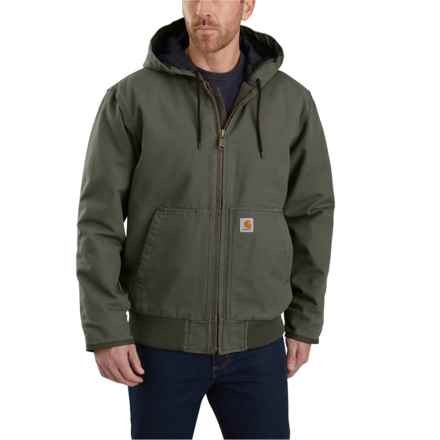 Carhartt 104050 Washed Duck Quilt-Lined Active Jacket - Insulated, Factory Seconds in Moss