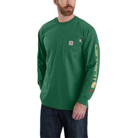 Carhartt 104130 Flame-Resistant Force® Loose Fit Graphic Shirt - Long Sleeve in North Woods Heather