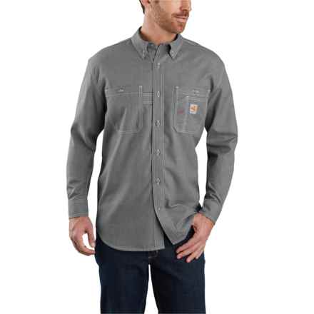 Carhartt 104138 Flame Resistant Force® Loose Fit Lightweight Shirt - Long Sleeve, Factory Seconds in Gray