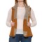 2VAHK_7 Carhartt 104224 Washed Duck Mock Neck Vest - Sherpa Lined, Factory Seconds