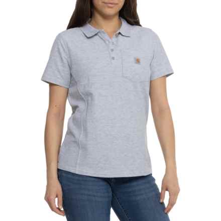 Carhartt 104229 Contractor’s Work Pocket Polo Shirt - Short Sleeve in Heather Gray