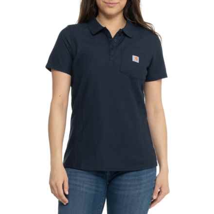 Carhartt 104229 Contractor’s Work Pocket Polo Shirt - Short Sleeve in Navy