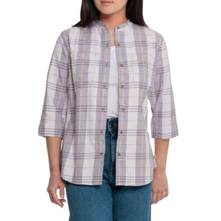 Carhartt 104231 Relaxed Fit Plaid Shirt - Elbow Sleeve in Gull Gray