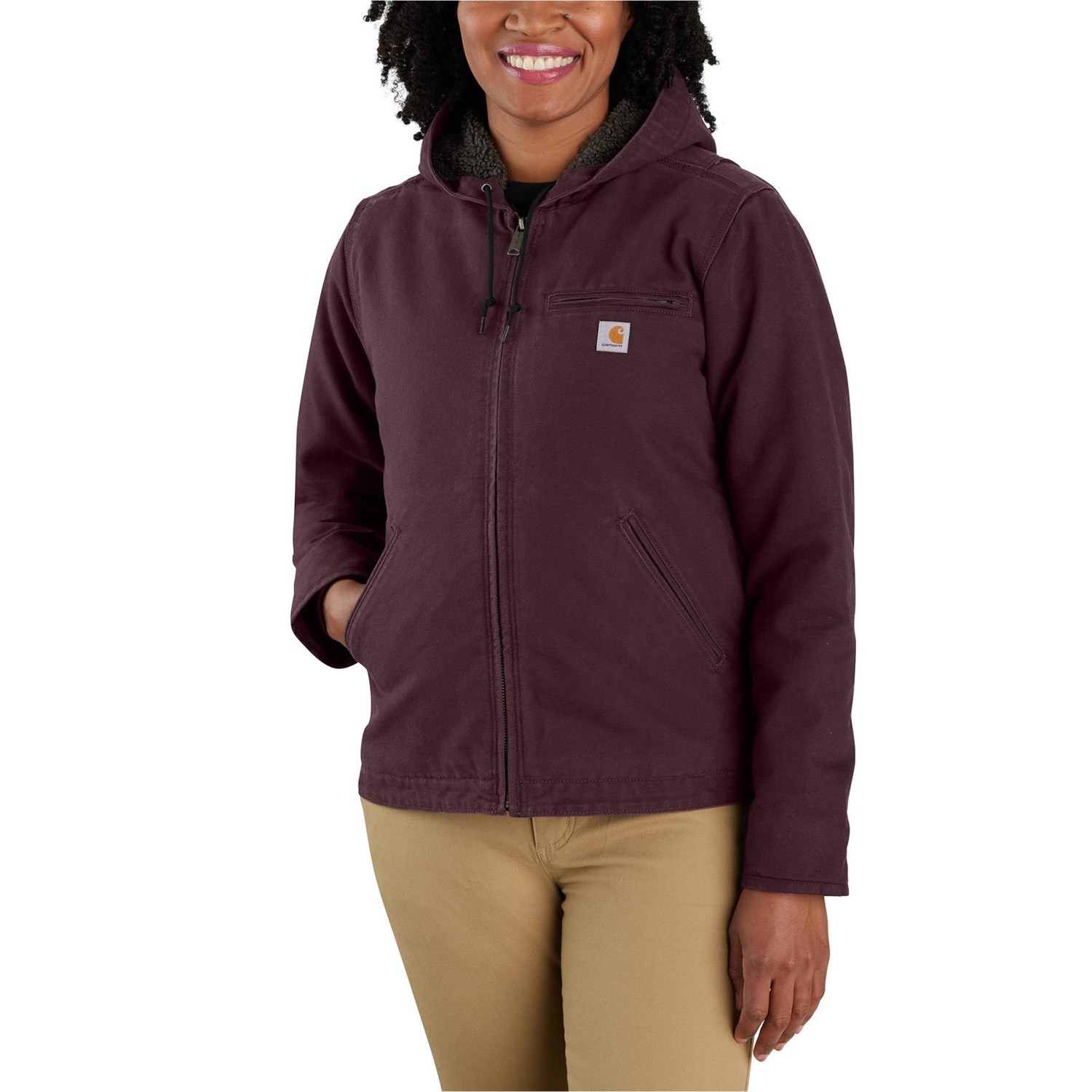 Carhartt 104292 Loose Fit Washed Duck Jacket (For Women)