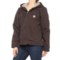 Carhartt 104292 Washed Duck Jacket - Sherpa Lined in Dark Brown