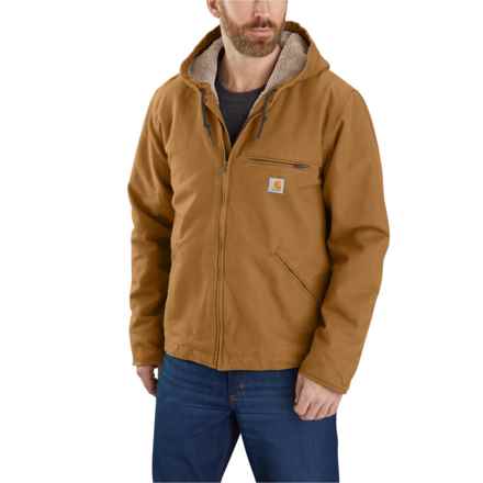 Carhartt 104392 Washed Duck Sherpa-Lined Jacket - Factory Seconds in Carhartt Brown