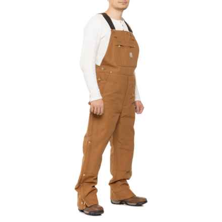 Carhartt 104393 Big and Tall Loose Fit Quilt-Lined Bib Overalls - Insulated, Factory Seconds in Carhartt Brown