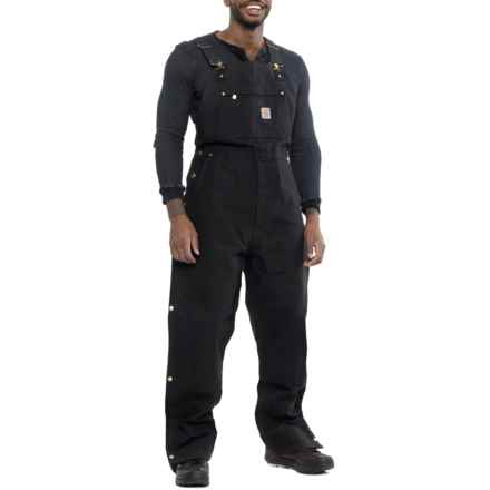 Carhartt 104393 Loose Fit Firm Duck Bib Overalls - Insulated in Black