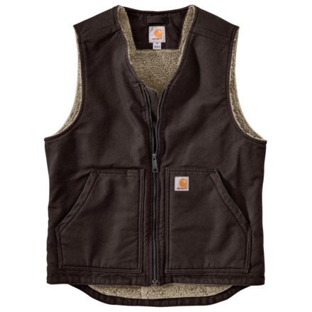 ジャケット・アウター BoTT WASHED DUCK VEST LIGHT BLUE Washed Duck Sherpa Lined Vest - Men's Vests | Carhartt