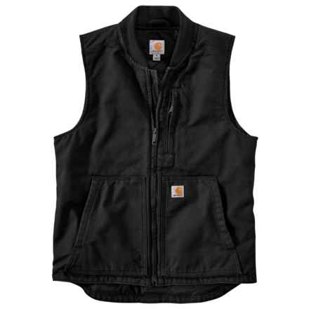 Carhartt 104395 Loose Fit Washed Duck Vest - Insulated in Black