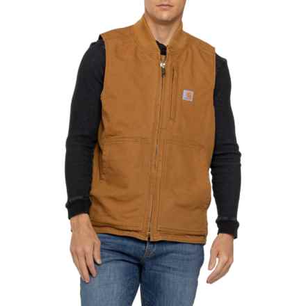 Carhartt 104395 Loose Fit Washed Duck Vest - Insulated in Carhartt Brown
