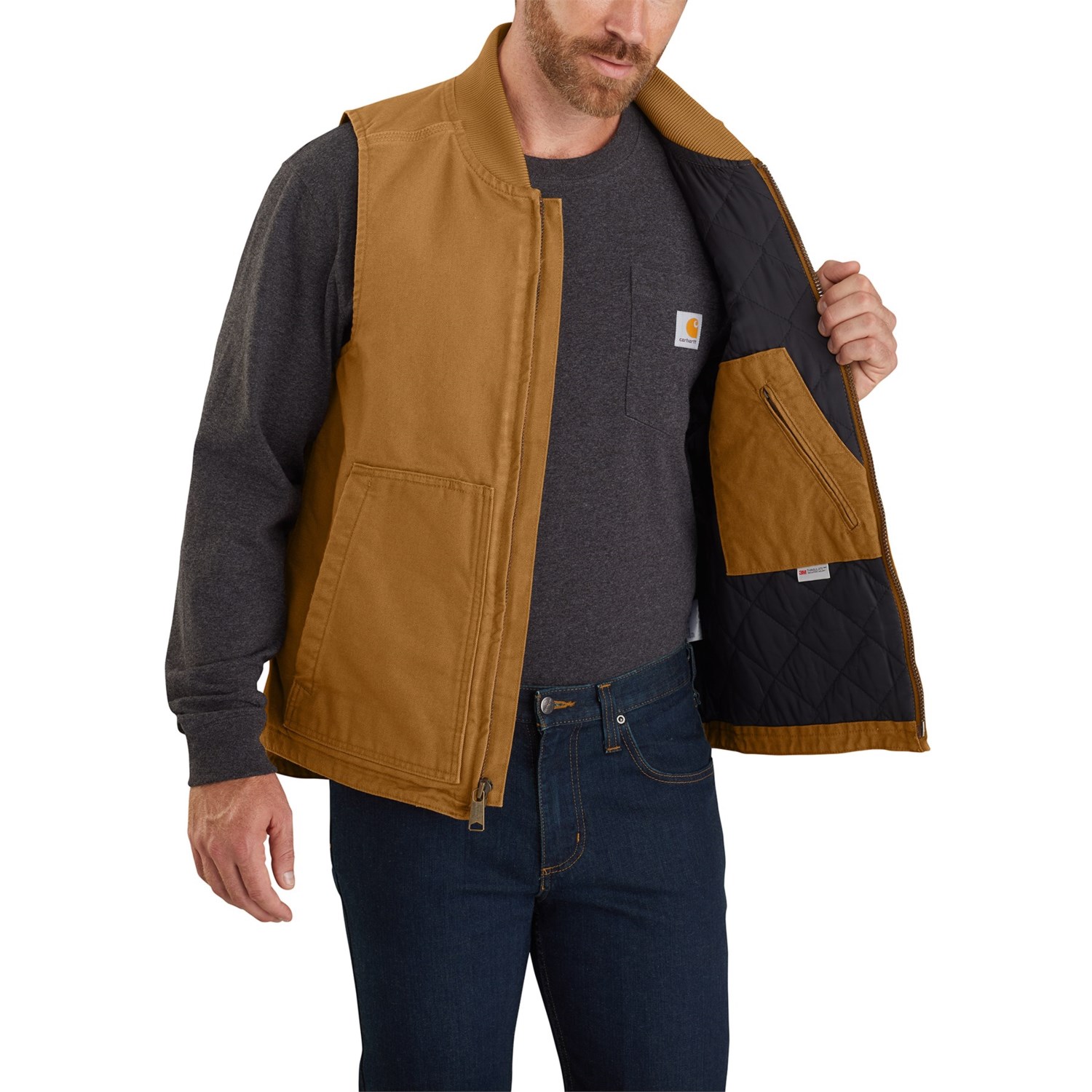 Carhartt 104395 Washed Duck Vest (For Big and Tall Men)