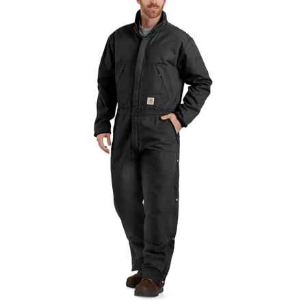 Carhartt 104396 Loose Fit Washed Duck Coveralls - Insulated in Black