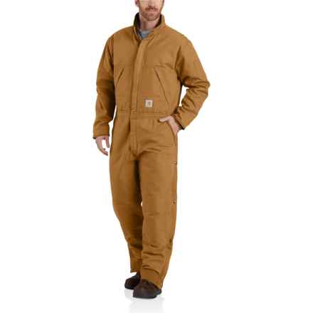 Carhartt 104396 Loose Fit Washed Duck Coveralls - Insulated in Carhartt Brown