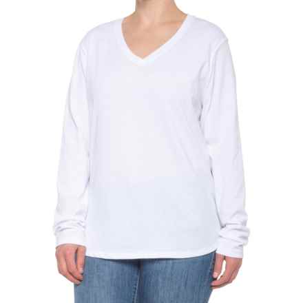 Carhartt 104407 Relaxed Fit V-Neck T-Shirt - Long Sleeve in White