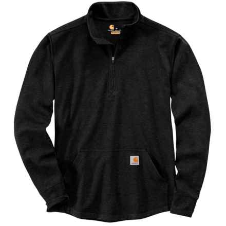 Carhartt 104428 Big and Tall Heavyweight Relaxed Fit Thermal Shirt - Zip Neck, Long Sleeve, Factory Seconds in Black