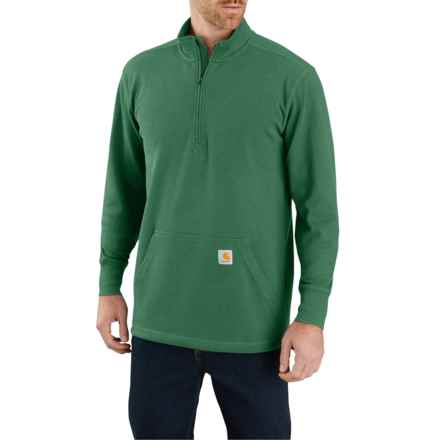 Carhartt 104428 Big and Tall Heavyweight Relaxed Fit Thermal Shirt - Zip Neck, Long Sleeve, Factory Seconds in North Woods Heather