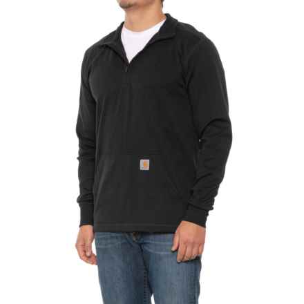 Carhartt 104428 Heavyweight Relaxed Fit Thermal Shirt - Zip Neck, Long Sleeve, Factory Seconds in Black