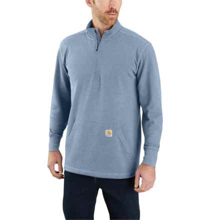 Carhartt 104428 Heavyweight Thermal Shirt - Zip Neck, Relaxed Fit, Factory Second in Powder Blue