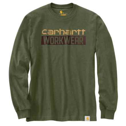 Carhartt 104431 Big and Tall Original Fit Workwear Shirt - Long Sleeve, Factory Seconds in Winter Moss Heather