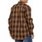 4TNVA_2 Carhartt 104507 Flame-Resistant Regular Fit Twill Plaid Shirt - Long Sleeve