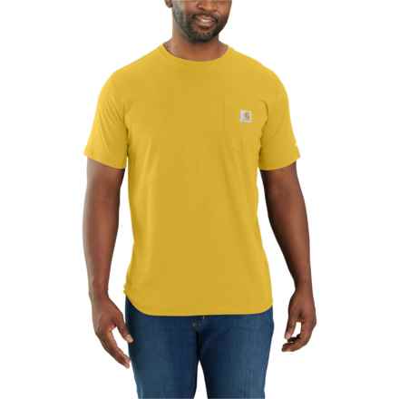 Carhartt 104616 Force® Relaxed Fit Midweight Pocket T-Shirt - Short Sleeve in Yellow Curry