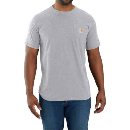 Carhartt 104616 Force® Relaxed Fit Midweight Pocket T-Shirt - UPF 25, Short Sleeve in Heather Gray