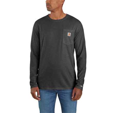 Carhartt 104617 Force® Relaxed Fit Midweight Pocket T-Shirt - UPF 25+, Long Sleeve in Carbon Heather