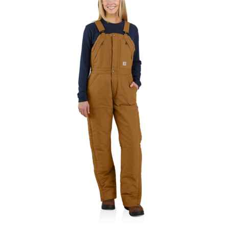 Carhartt 104694 Loose Fit Washed Duck Bib Overalls - Insulated in Carhartt Brown