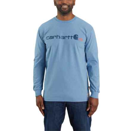 Carhartt 104769 Force® Flame-Resistant Loose Fit Graphic T-Shirt - Long Sleeve in Coastal Heather