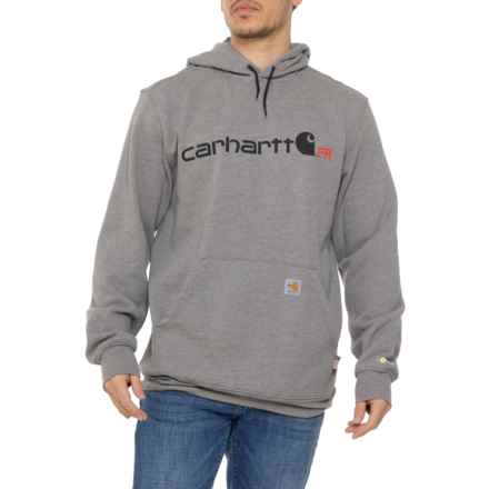 Carhartt 104771 Flame-Resistant Force® Loose Fit Midweight Graphic Hoodie in Granite Heather