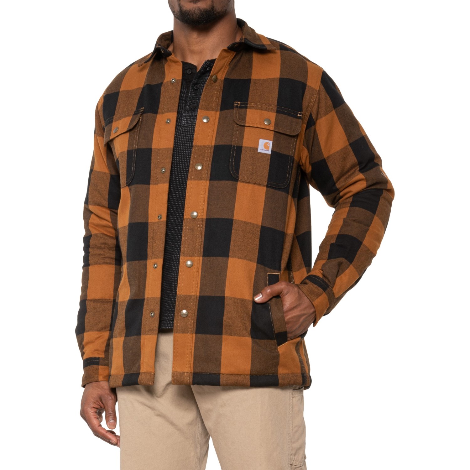 Carhartt 104911 Heavyweight Flannel Shirt Jacket (For Men)