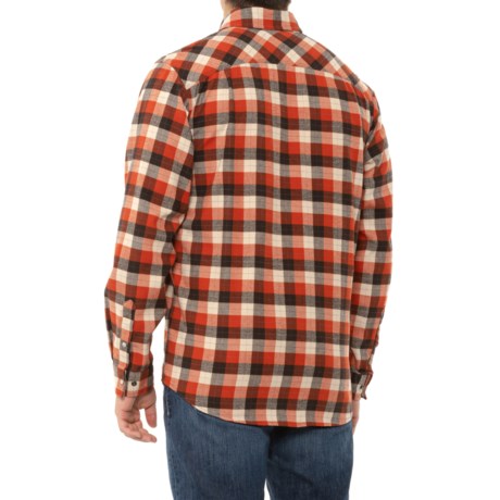 rugged flex relaxed fit midweight flannel long sleeve plaid shirt