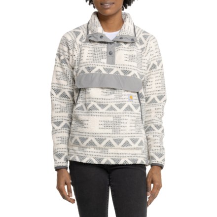 (取寄) カーハート 104922 プラス リラックスド-フィット フィット フリース シャツ - スナップ ネック, ロング スリーブ Carhartt 104922 Plus Relaxed Fit Fleece Shirt - Snap Neck, Long Sleeve Burnt Sienna/Black Heather Carhartt 104922 Relaxed Fit Fleece Shirt Snap Neck Long Sleeve in