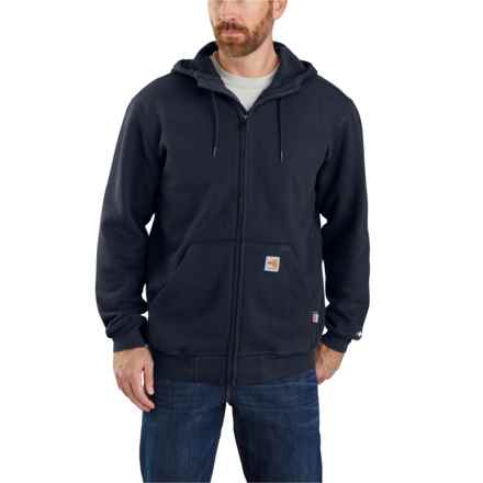 Carhartt 104982 Big and Tall Force® Flame-Resistant Loose Fit Hoodie - Full Zip, Factory Seconds in Navy