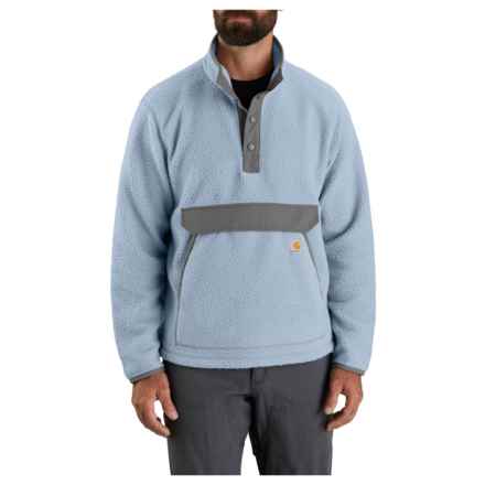 Carhartt 104991 Big and Tall Relaxed Fit Fleece Jacket - Snap Neck in Neptune