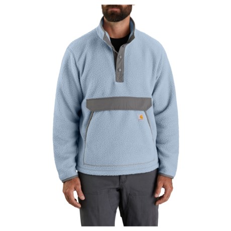 Carhartt 104991 Big and Tall Relaxed Fit Fleece Jacket - Snap Neck in Neptune