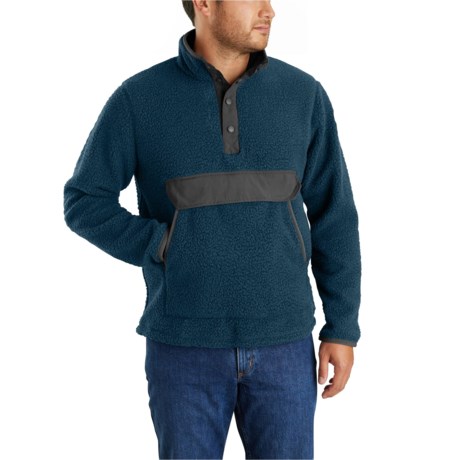 Carhartt Men's Relaxed Fit Snap Front Fleece Pullover Jacket