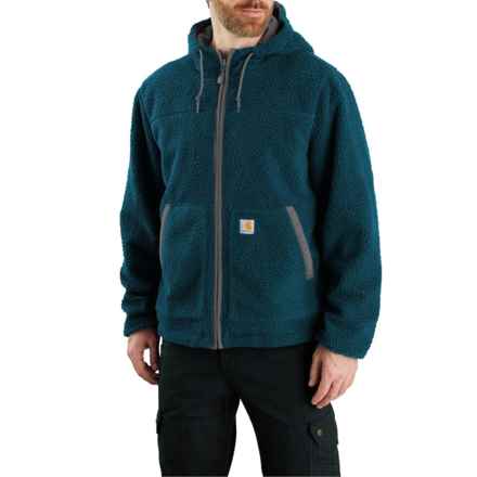 Carhartt 104992 Big and Tall Rain Defender® Fleece Reversible Jacket - Relaxed Fit in Night Blue Heather/Shadow