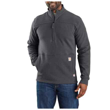 Carhartt 105012 Big and Tall Flame Resistant Rain Defender® Mock Neck Shirt - Zip Neck, Long Sleeve in Shadow